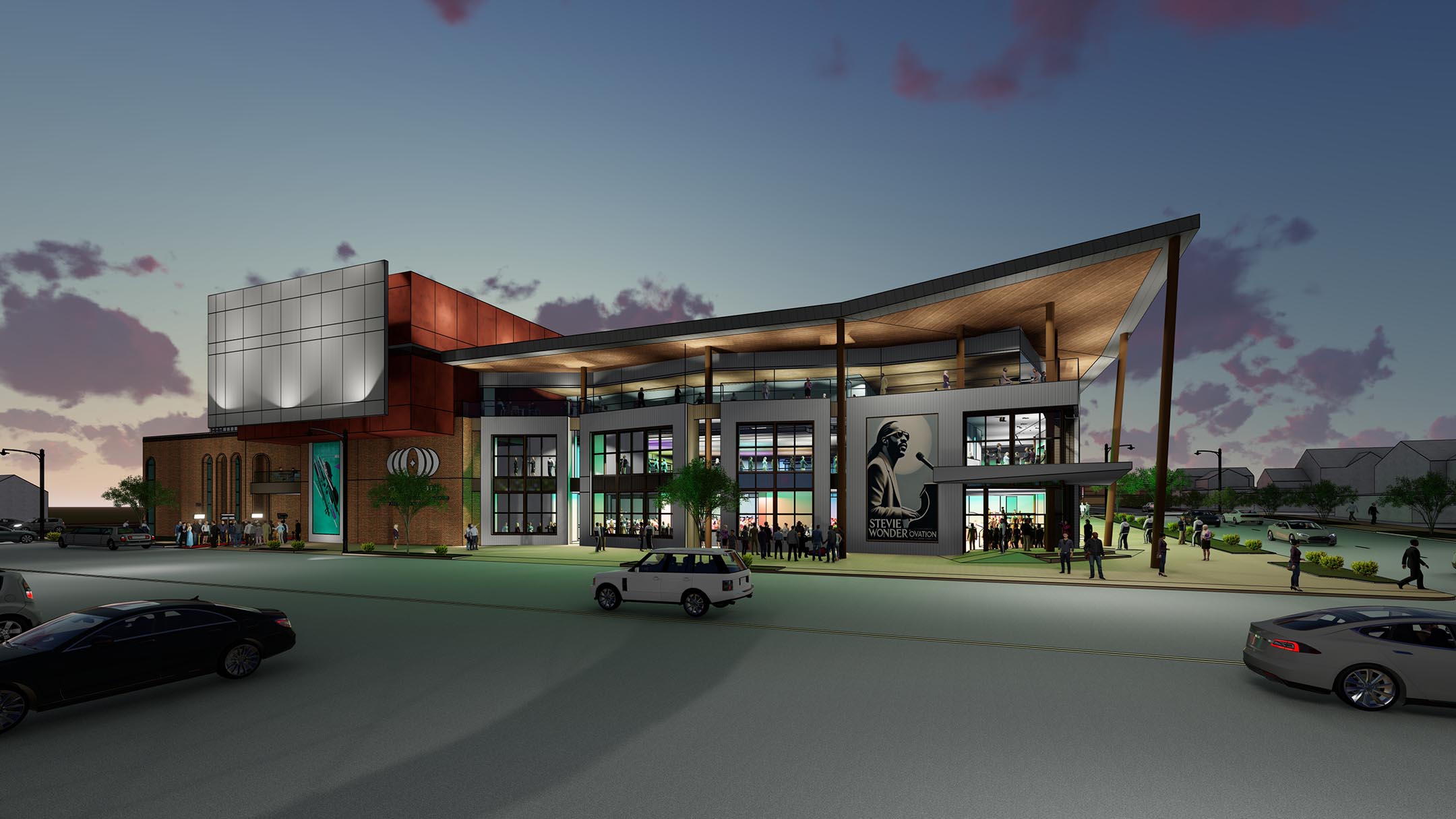 Rendering of the exterior of the Ovation